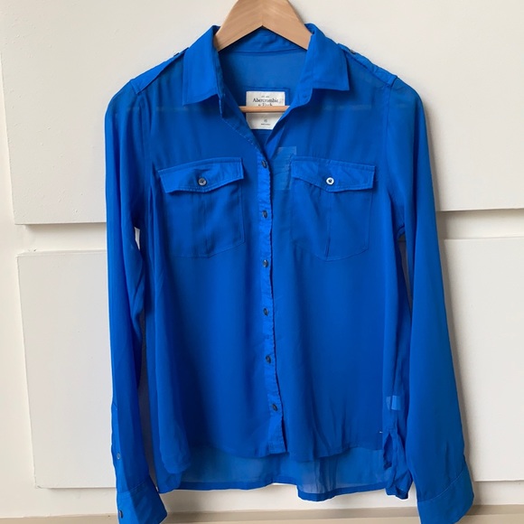 Abercrombie & Fitch Tops - Abercrombie & Fitch Button Down Chiffon Top XS NWT